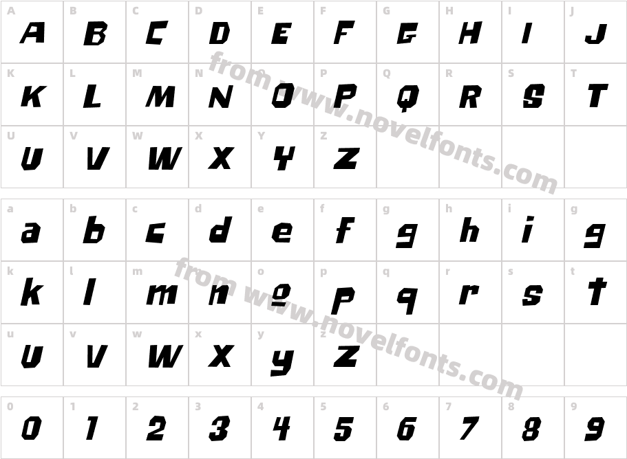 Big Chump BTN ObliqueCharacter Map