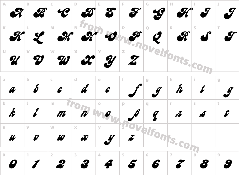 Gaston RegularCharacter Map