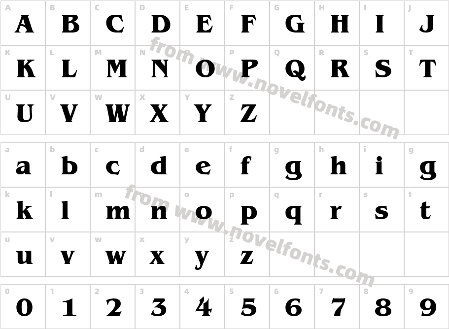 Gazette BoldSWFTECharacter Map