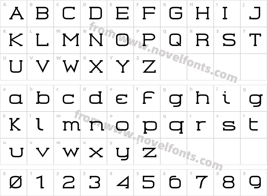 Gearus Serif BoldCharacter Map