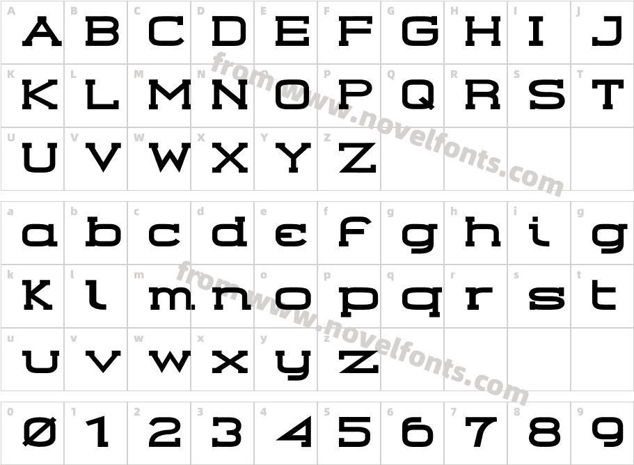 Gearus Serif HeavyCharacter Map