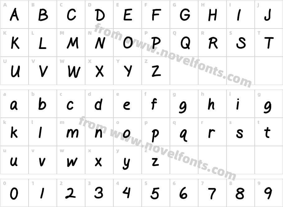 GelPenCharacter Map