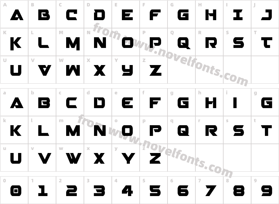 Gemina 2 CondensedCharacter Map