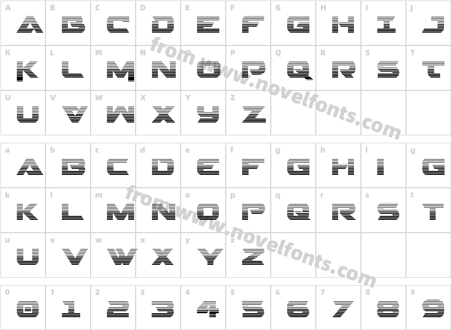 Gemina 2 GradientCharacter Map