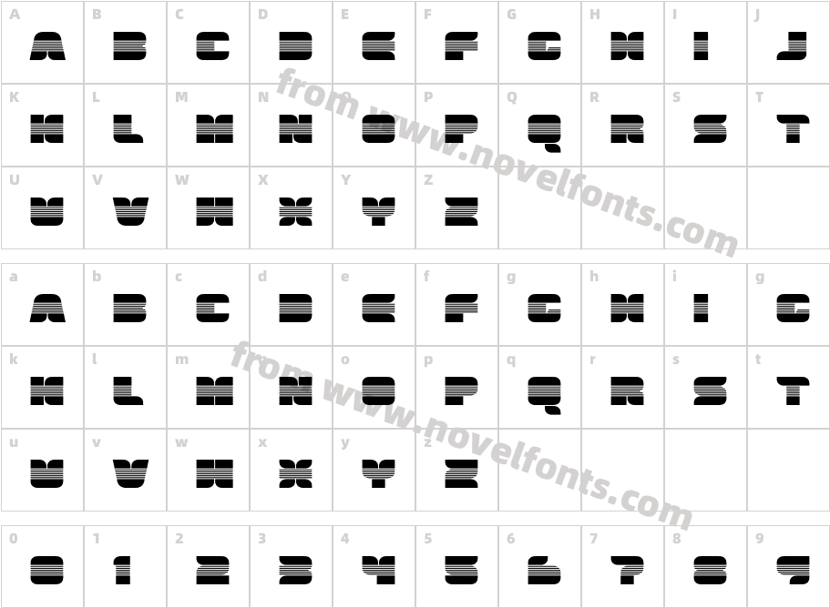 Gemini X RegularCharacter Map