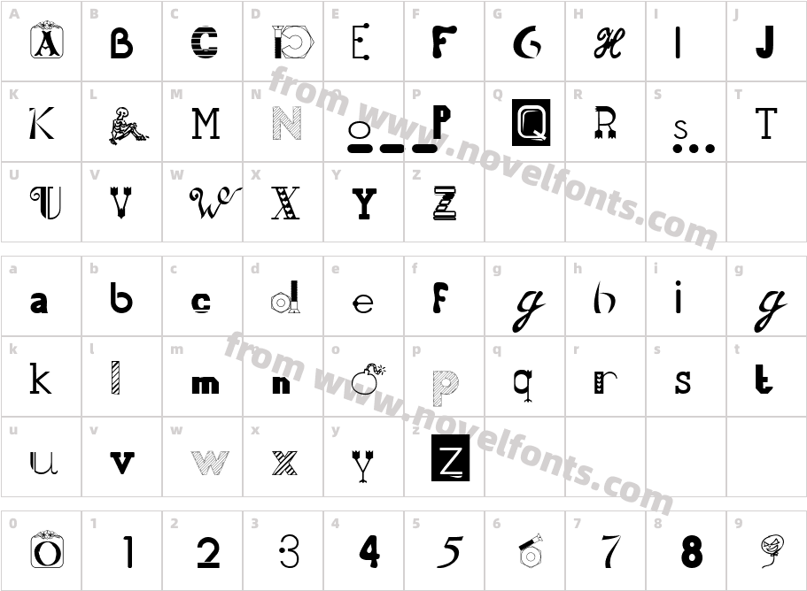 50 Fonts 2Character Map