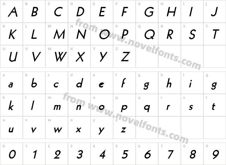 Geo 112 Bold ItalicCharacter Map