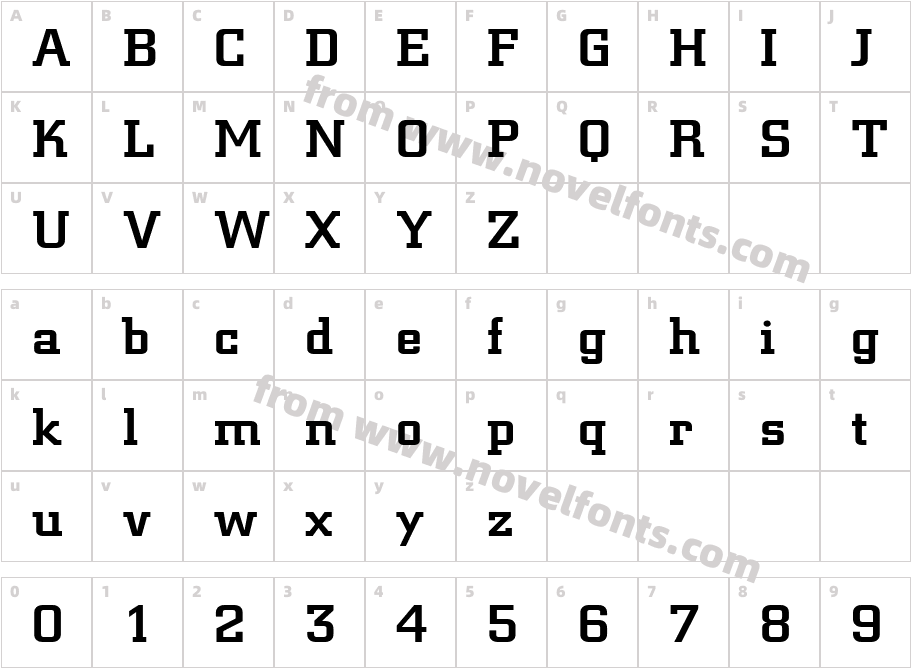 Geo 957 Wide NormalCharacter Map