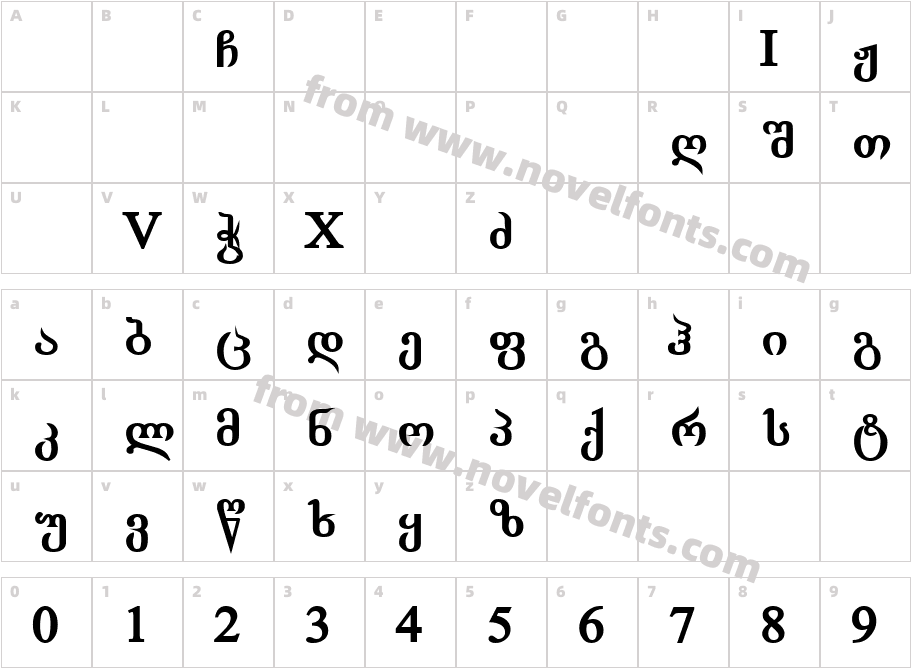 Geo Acad Nusx BoldCharacter Map