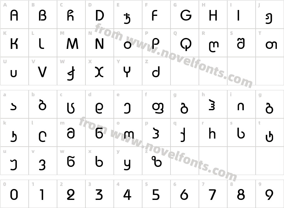 Geo Bauhaus NusxCharacter Map