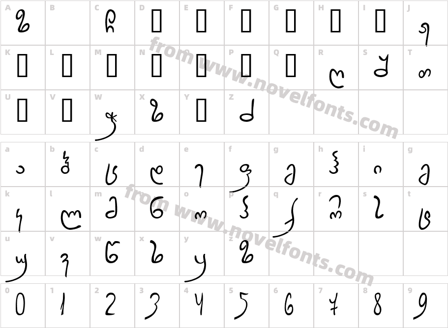 Geo CalligraphyCharacter Map