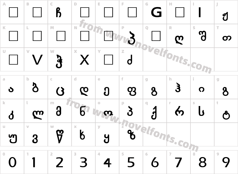 Geo Vena BoldCharacter Map