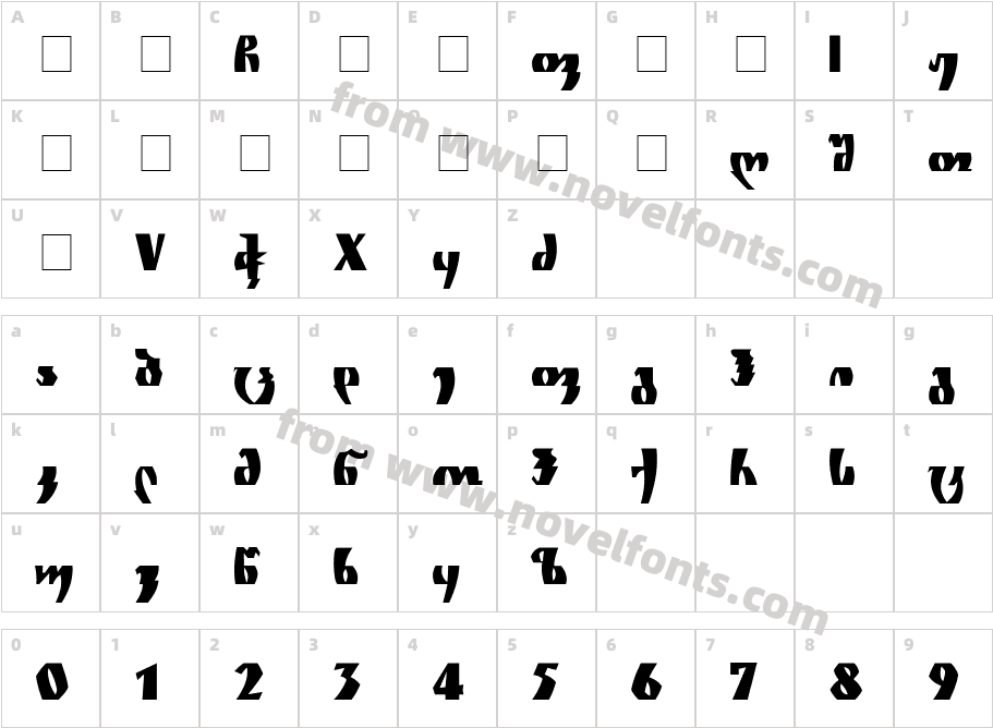 Geo Zghapari NusxCharacter Map