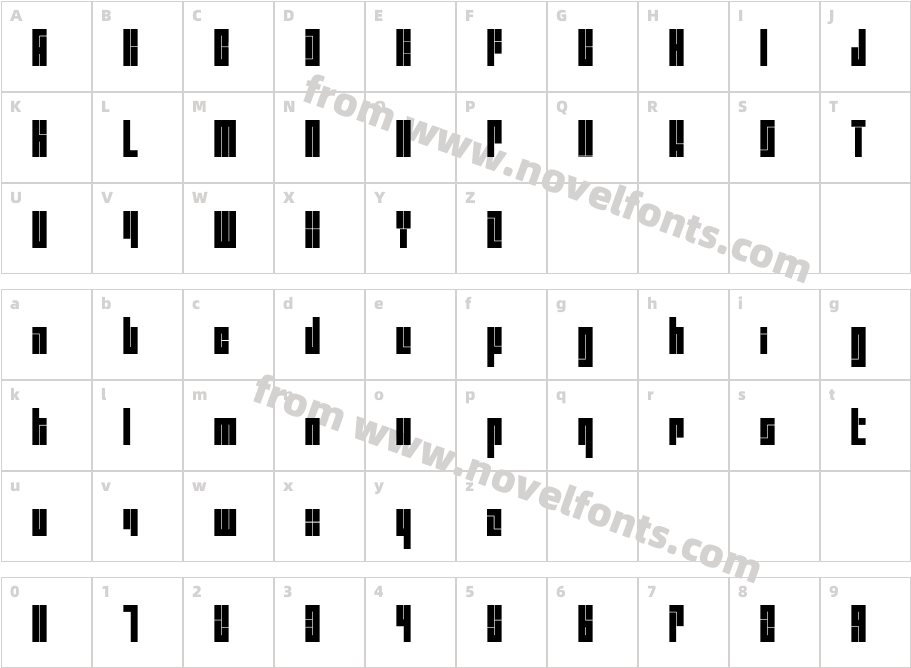 GerdCharacter Map