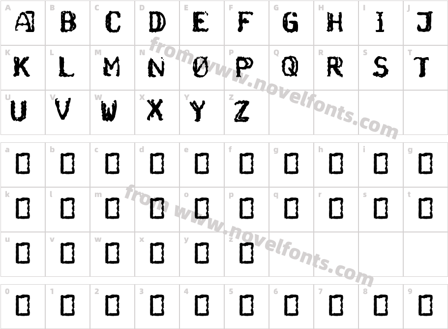 GhettoblasterCharacter Map