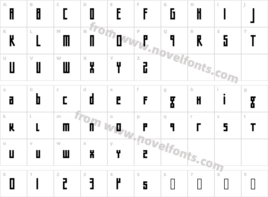 BigntallCharacter Map