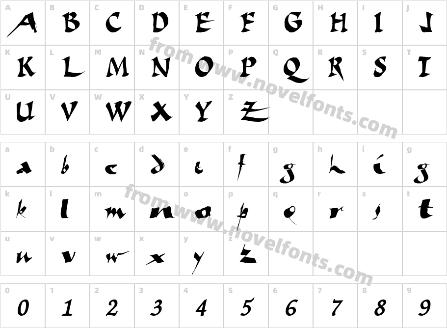 Gift Regular ttnormCharacter Map