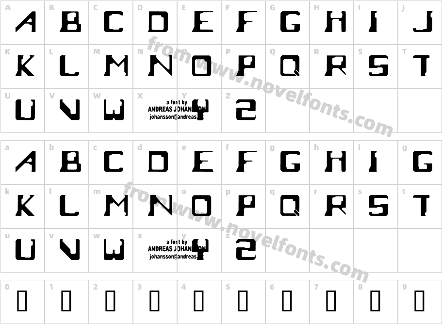 Giga66Character Map