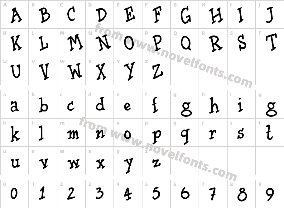 Gilke 3000Character Map