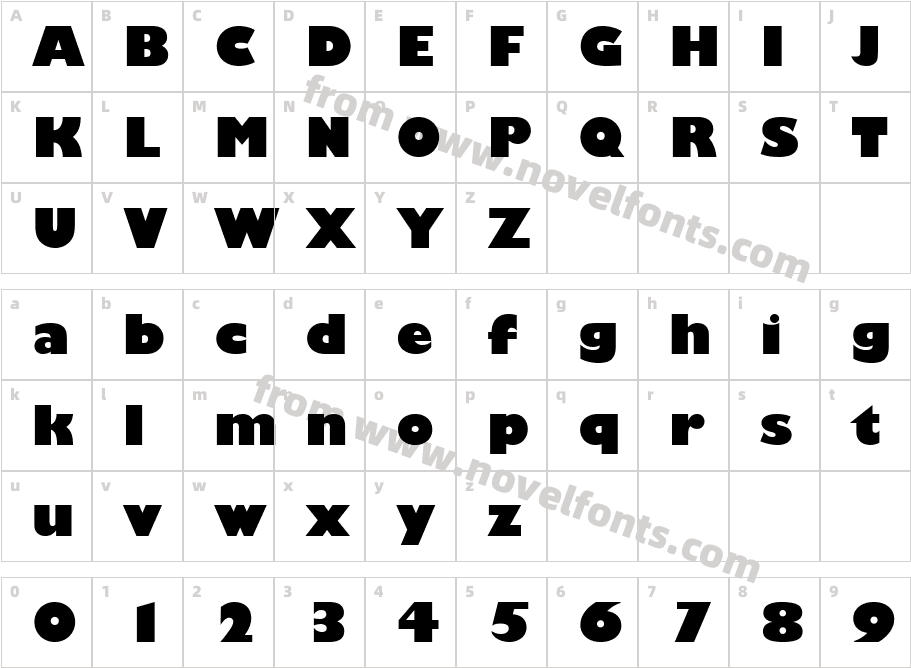 Gill Sans Ultra BoldCharacter Map