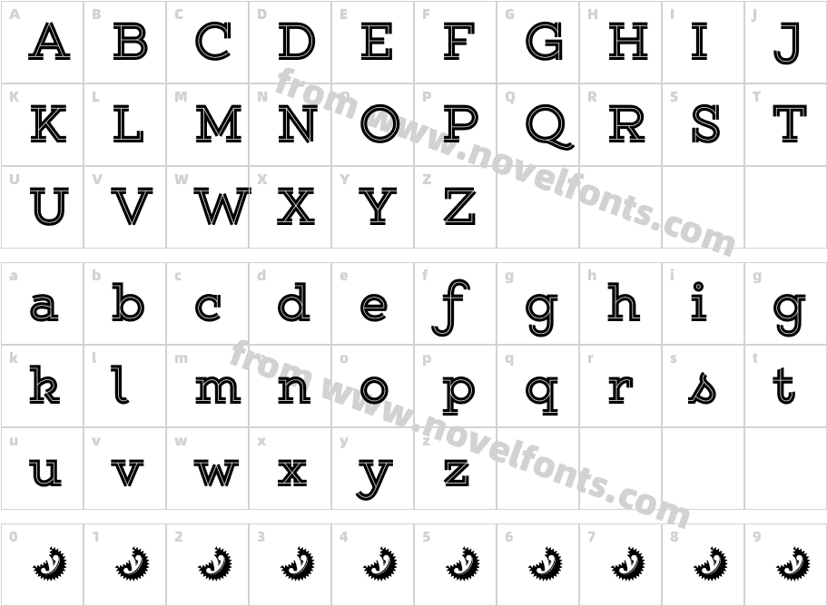 Gist Upright Extrabold DemoCharacter Map