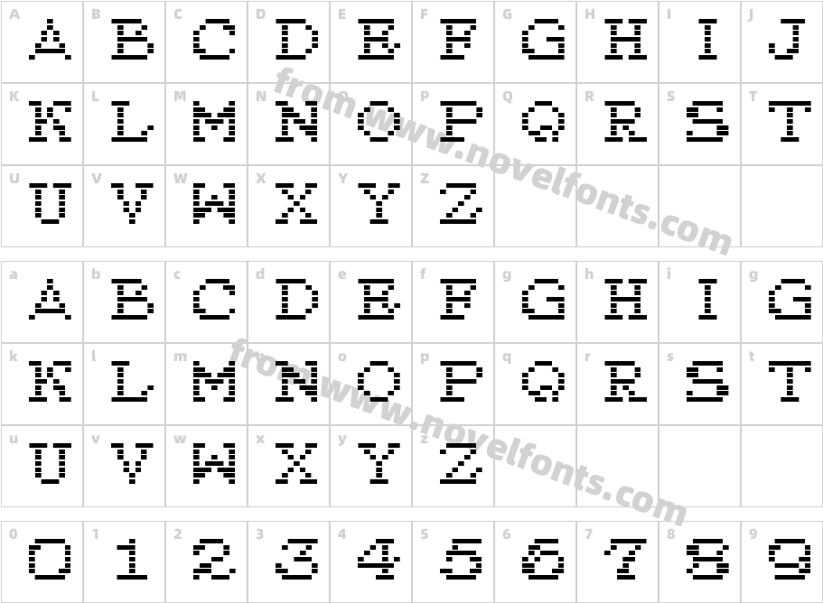 Gixgard RegularCharacter Map