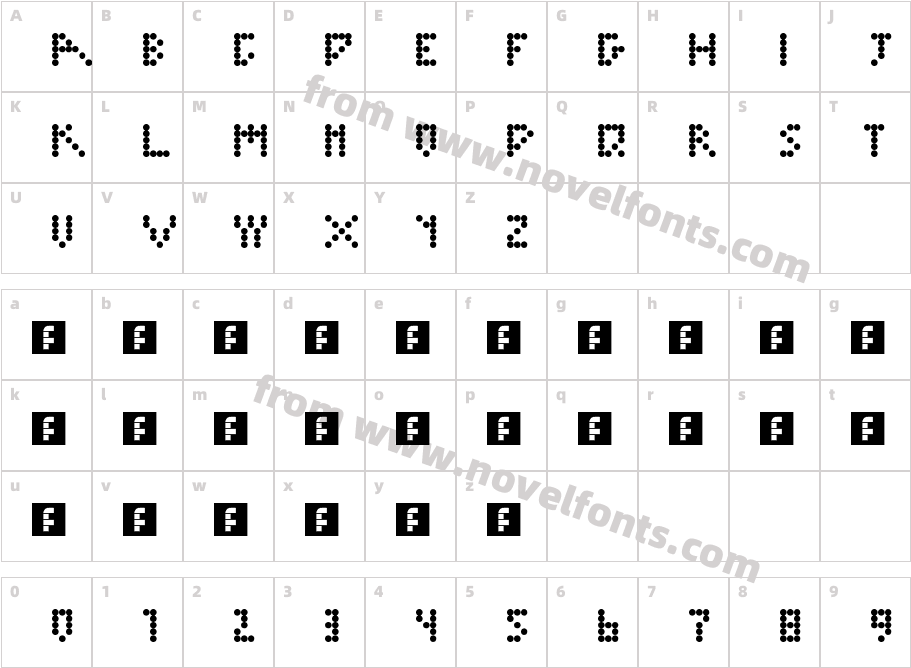 Gone Ga Ga RegularCharacter Map