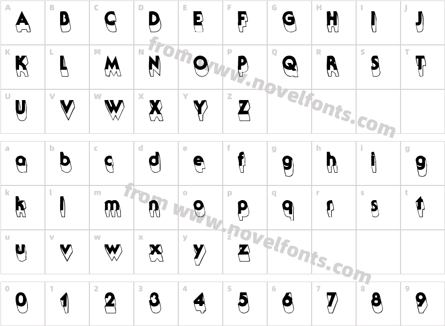 Gothic ShadowCharacter Map