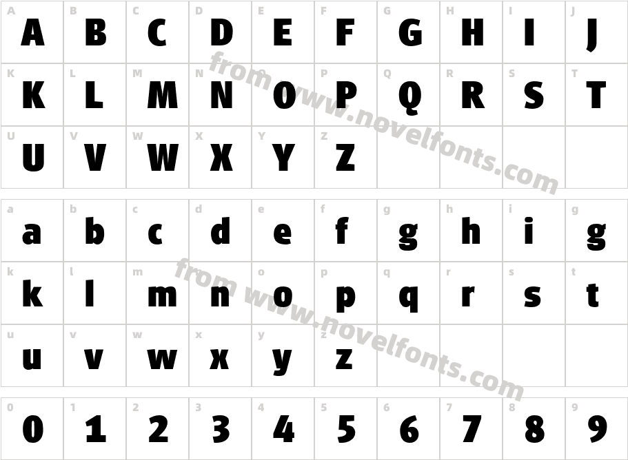 Goudita Sans Heavy SF BoldCharacter Map