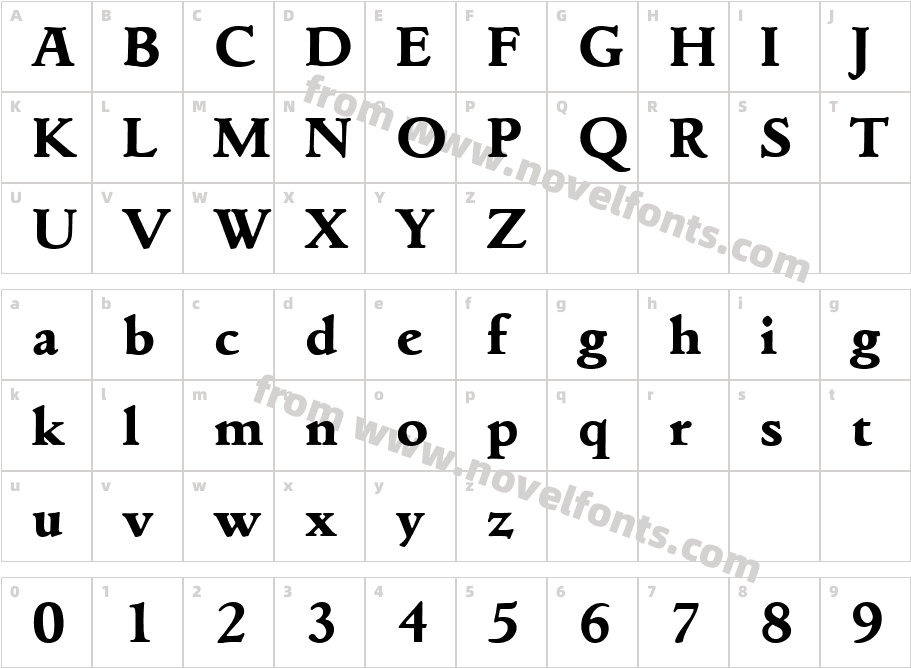 Goudita Serial Extra Bold RegularCharacter Map