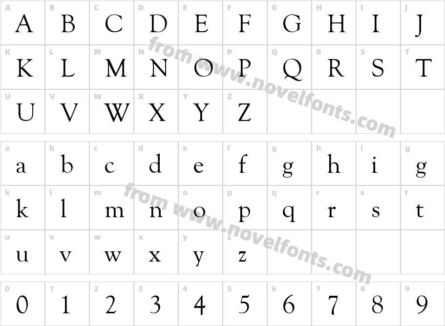 Goudy Old Style NormalCharacter Map