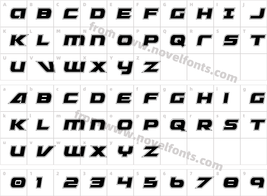 Graymalkin Academy CondensedCharacter Map