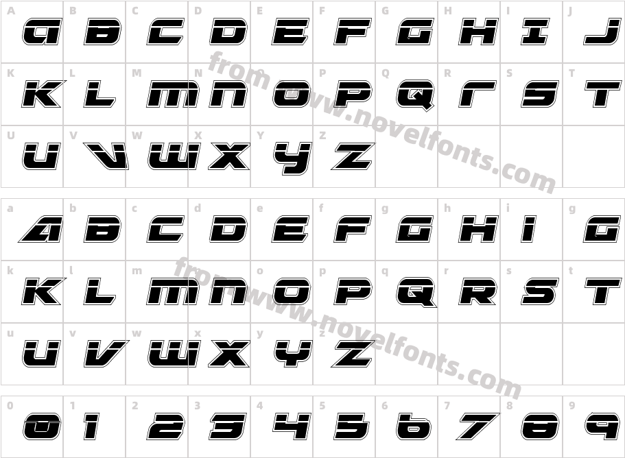 Graymalkin Compact Academy Laser CondensedCharacter Map