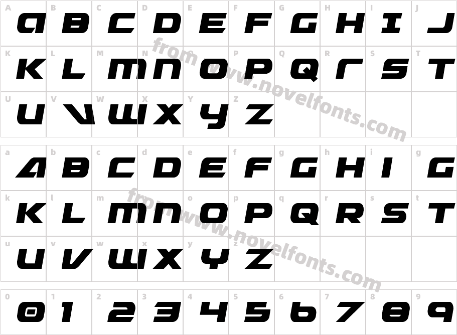 Graymalkin CondensedCharacter Map