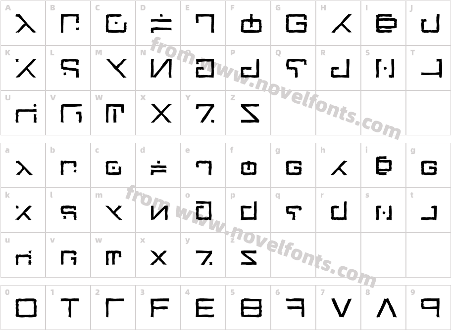 Green Martian DistressedCharacter Map