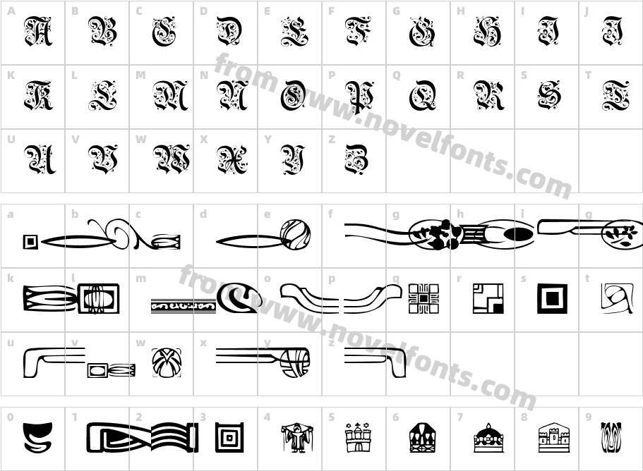 Griffin Dingbats MediumCharacter Map