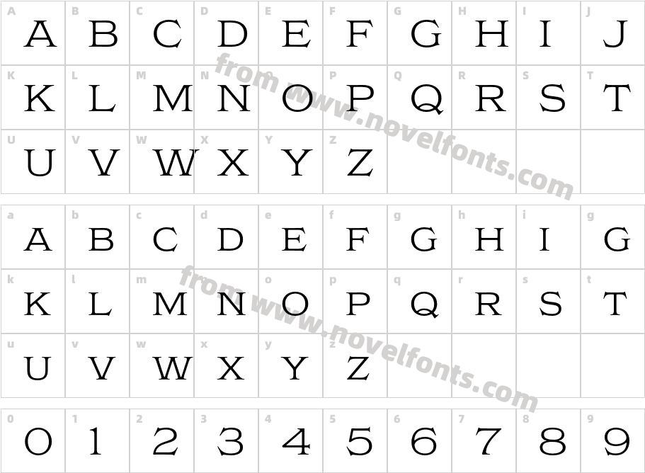 Griffon Extra LightCharacter Map