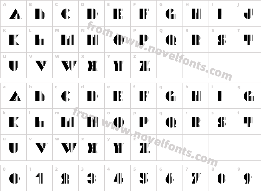 Groove RegularCharacter Map