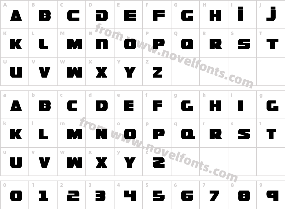 Guardian CondensedCharacter Map