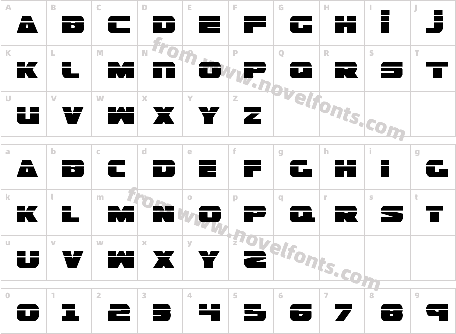 Guardian LaserCharacter Map