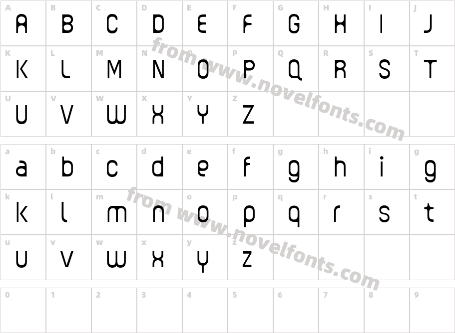 Guhly LightreducedCharacter Map