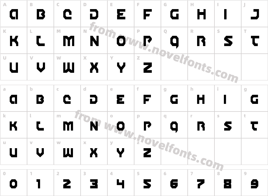 Gunner Storm CondensedCharacter Map