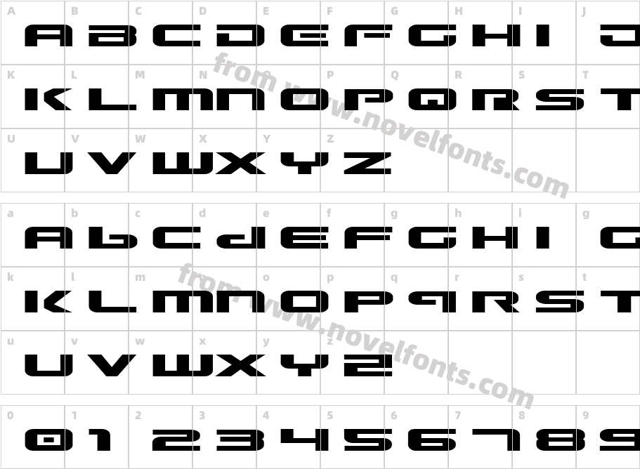 Gunship ExpandedCharacter Map