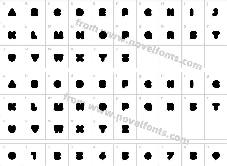 Gusto SolidCharacter Map