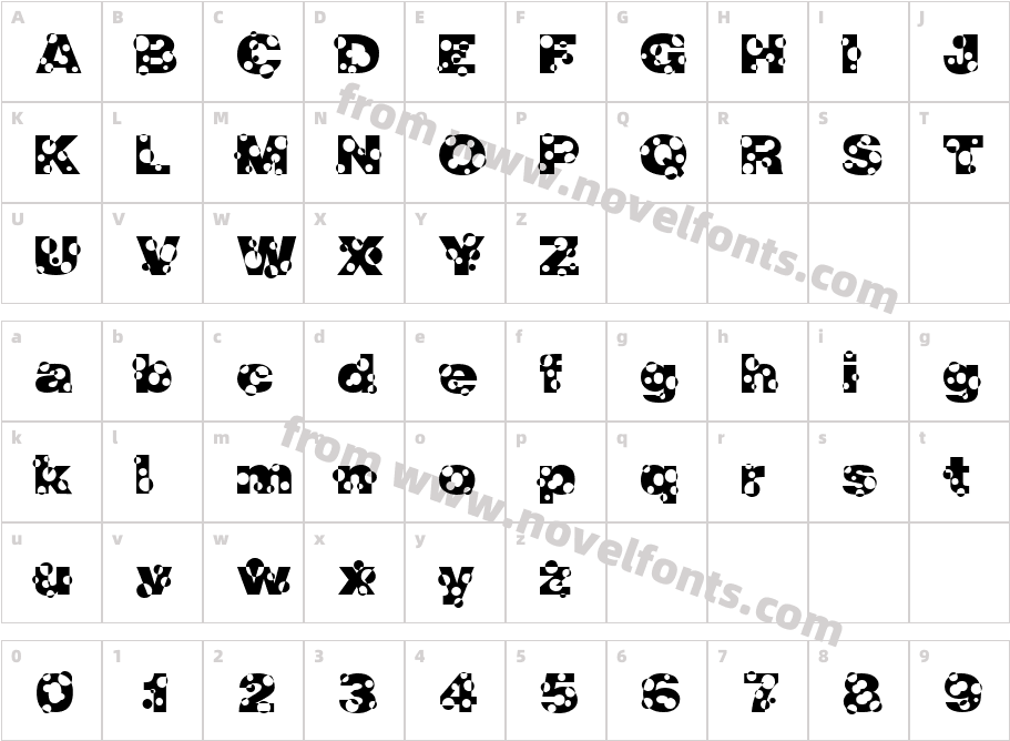 HEATHER RegularCharacter Map