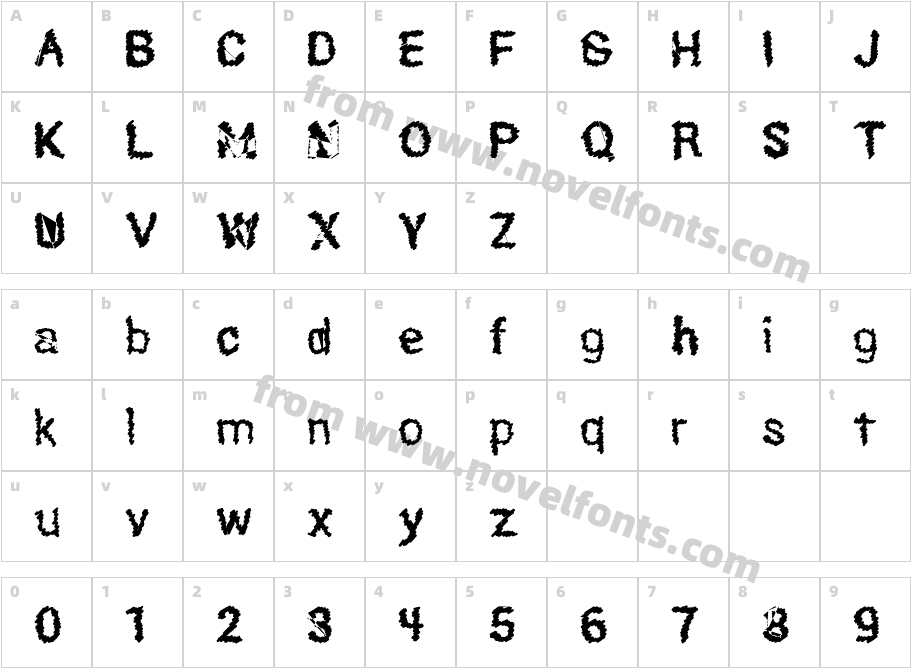 HEXOTOCharacter Map