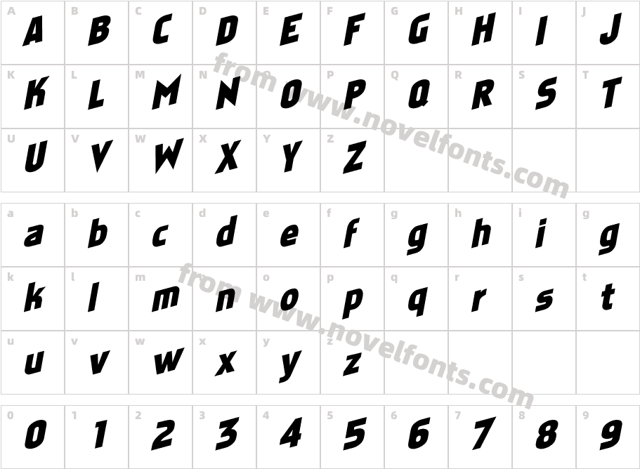 523-CAI978Character Map