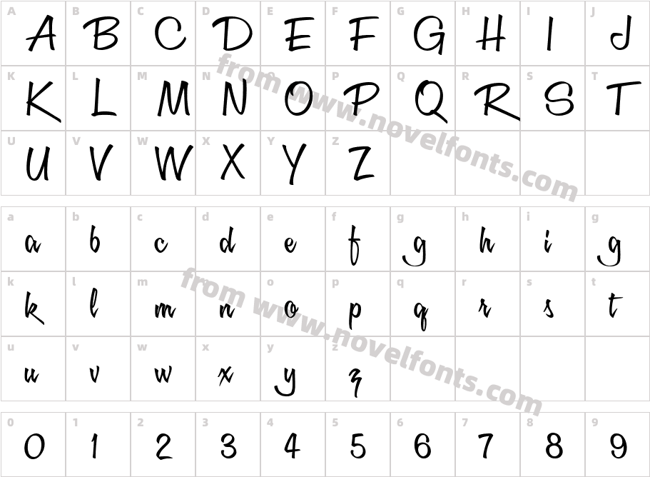 HL Netco 1BKCharacter Map