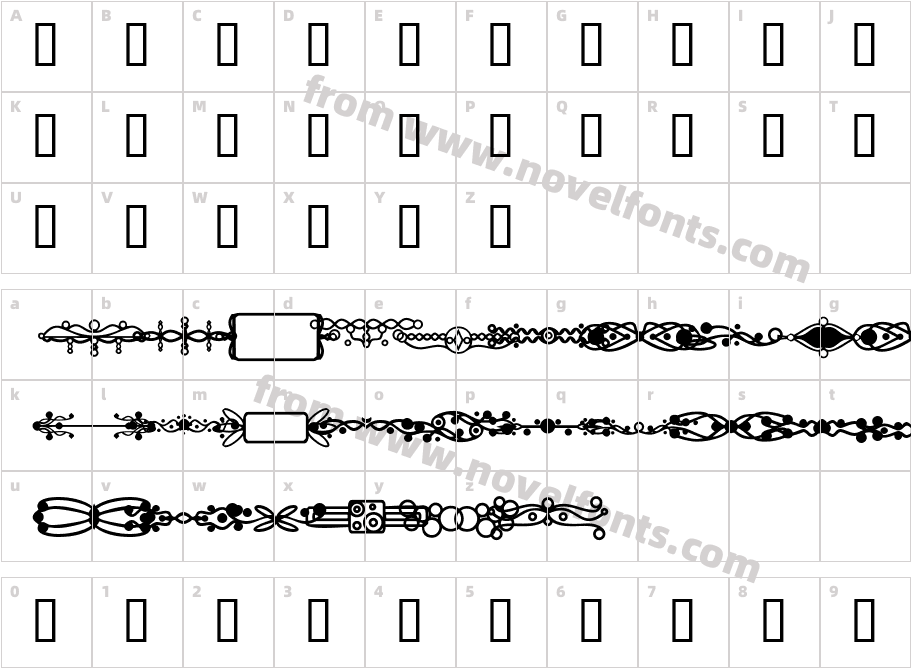 HMG Font7Character Map