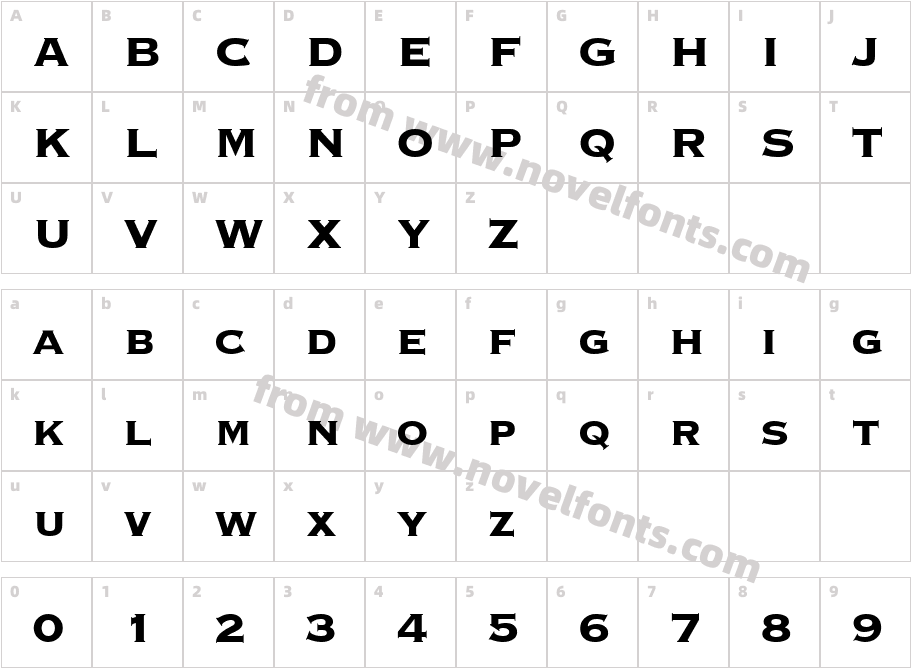 HP CopperCharacter Map